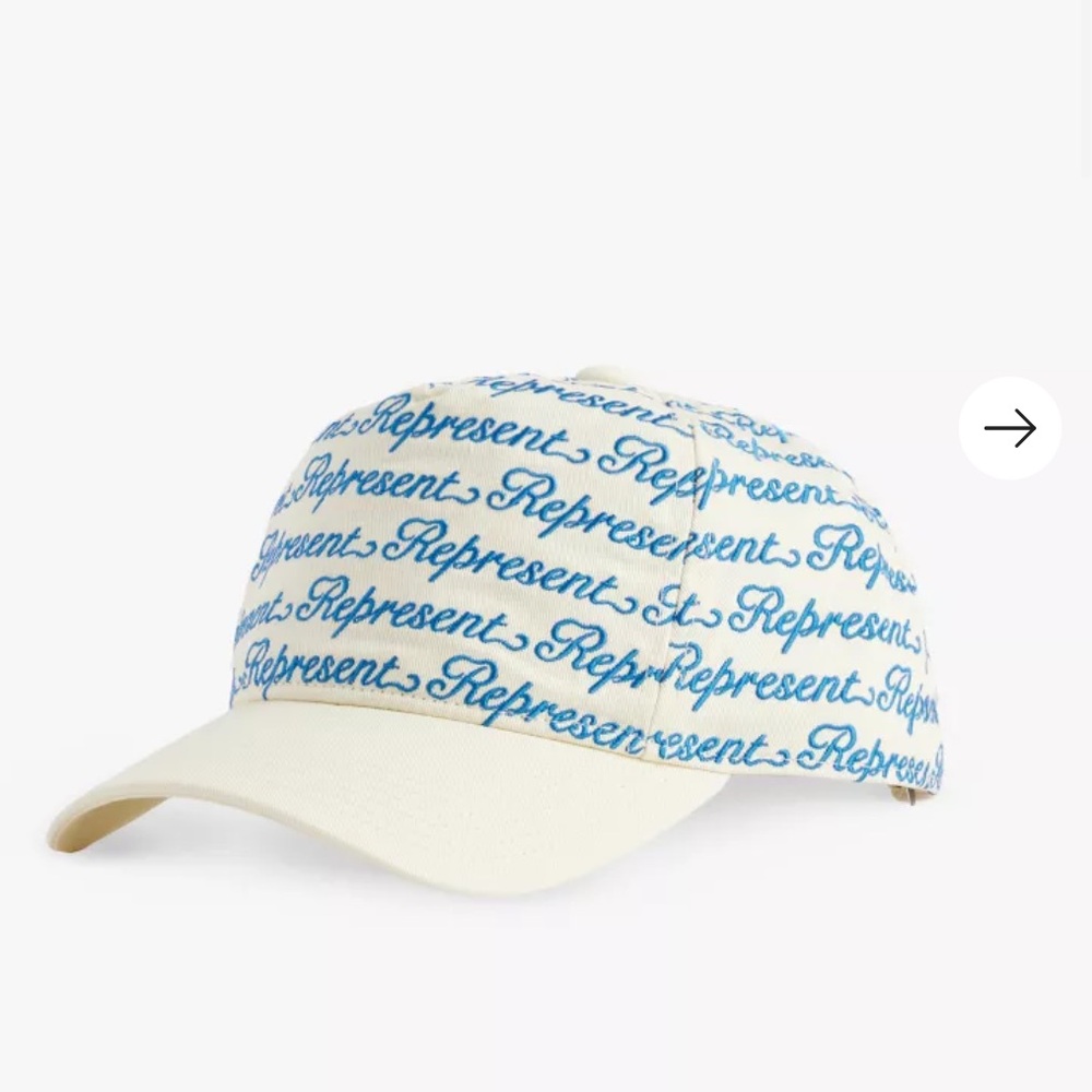 REPRESENT Logo text-embroidered cotton-twill cap